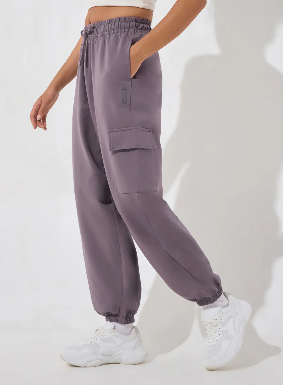 Women's Purple Soft Form Loose Fit Joggers - Image 5