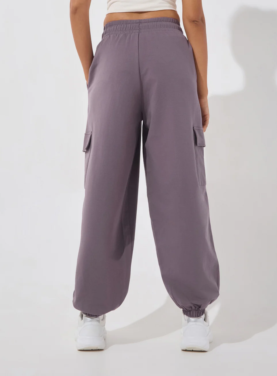 Women's Purple Soft Form Loose Fit Joggers - Image 6