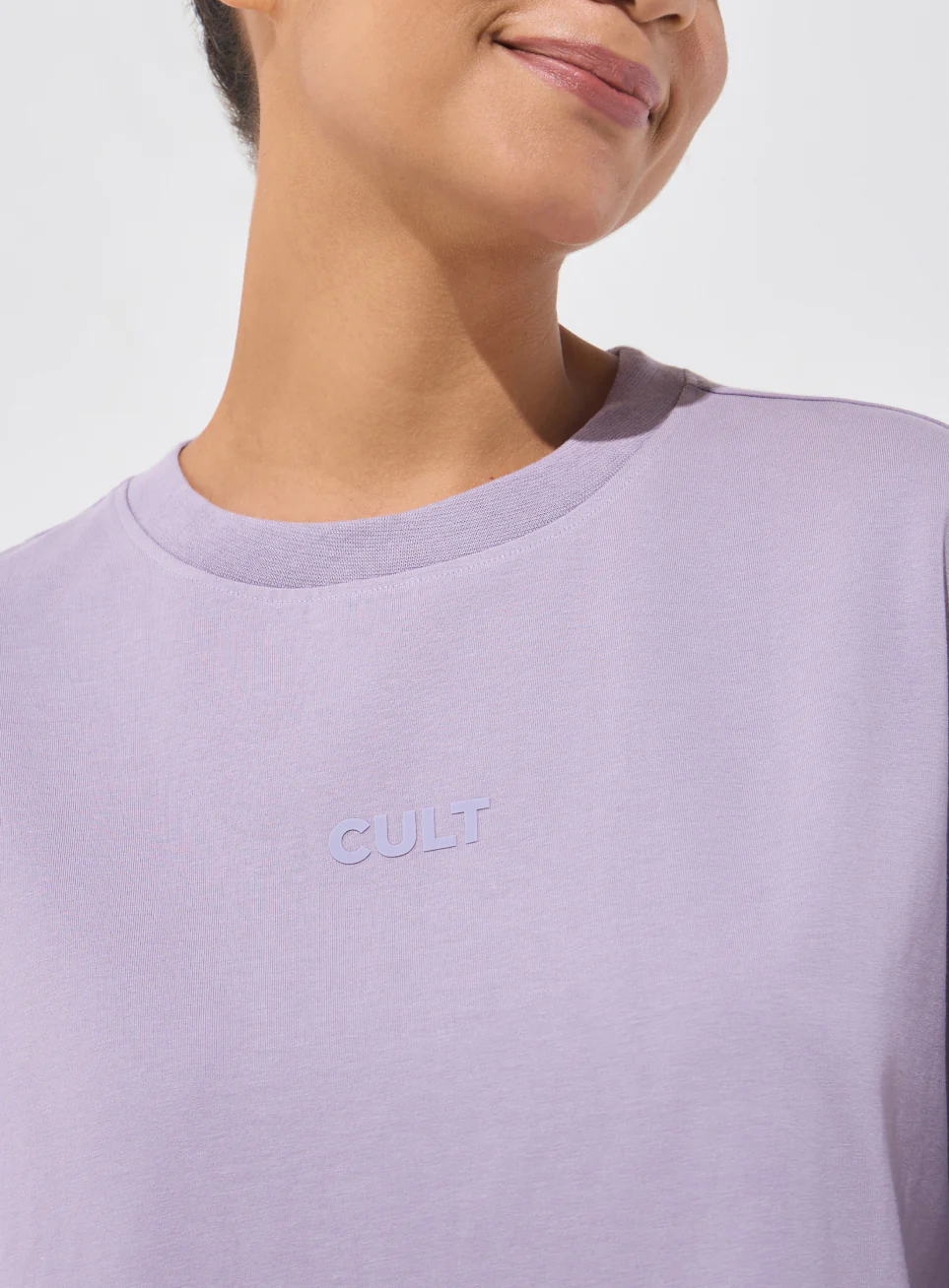 Women's Purple Soft Form Oversized T-shirt Dress - Image 7