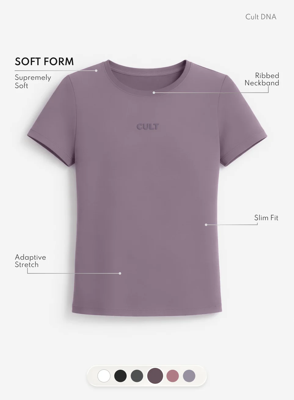 Women's Purple Soft Form Snug T-shirt - Image 4