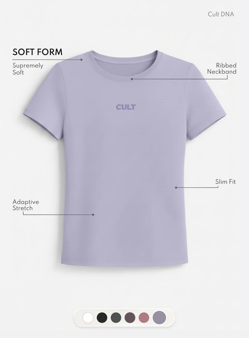 Women's Purple Soft Form Snug T-shirt - Image 4