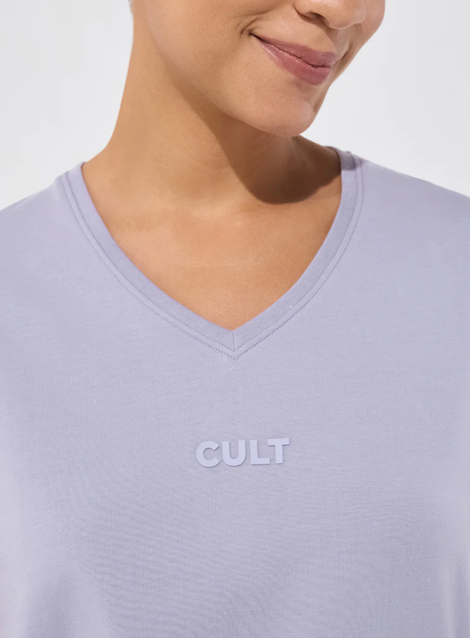 Women's Purple Soft Form V-Neck T-shirt - Image 7
