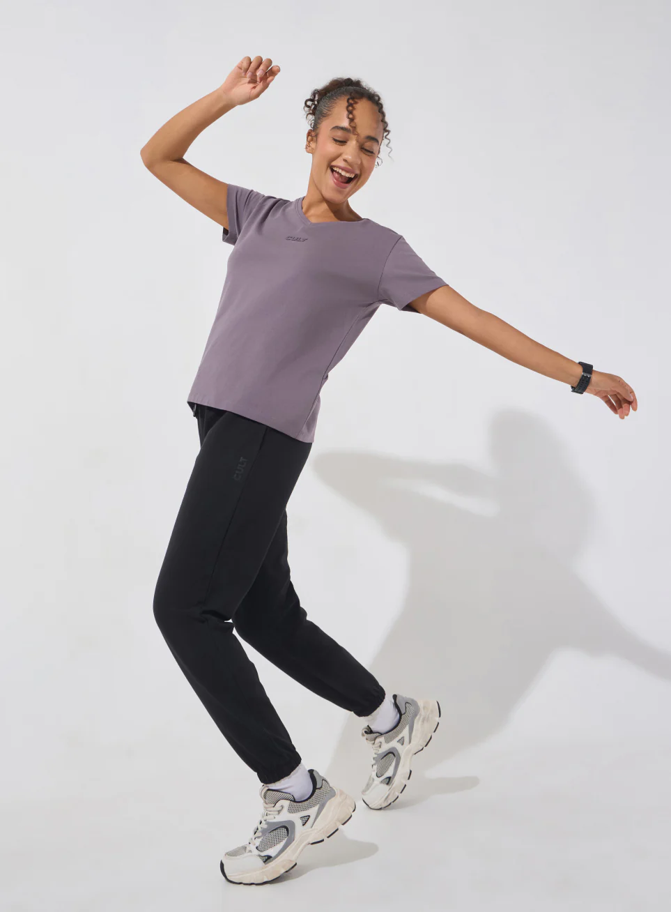 Women's Purple Soft Form V-Neck T-shirt - Image 2