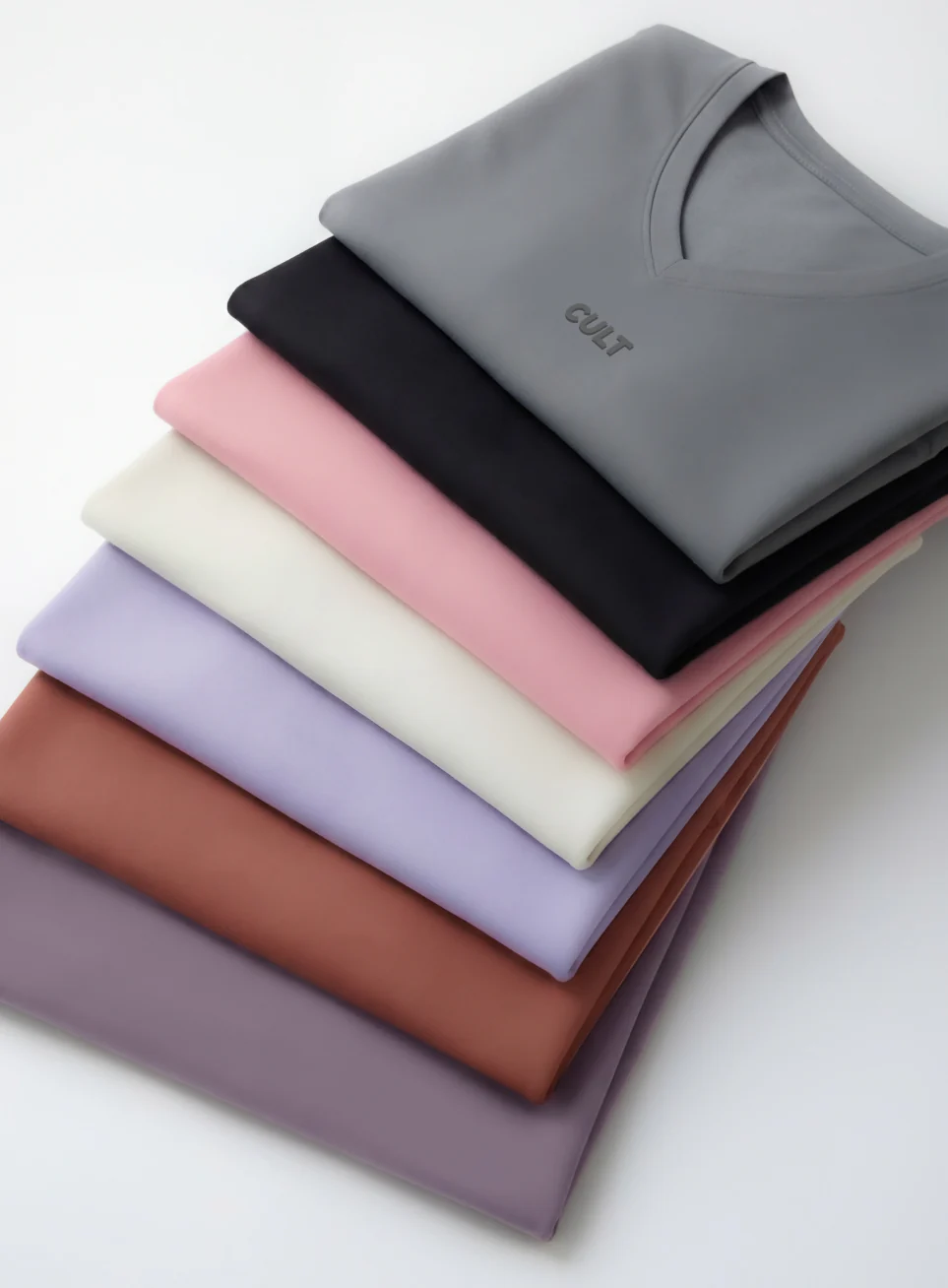 Women's Purple Soft Form V-Neck T-shirt - Image 9
