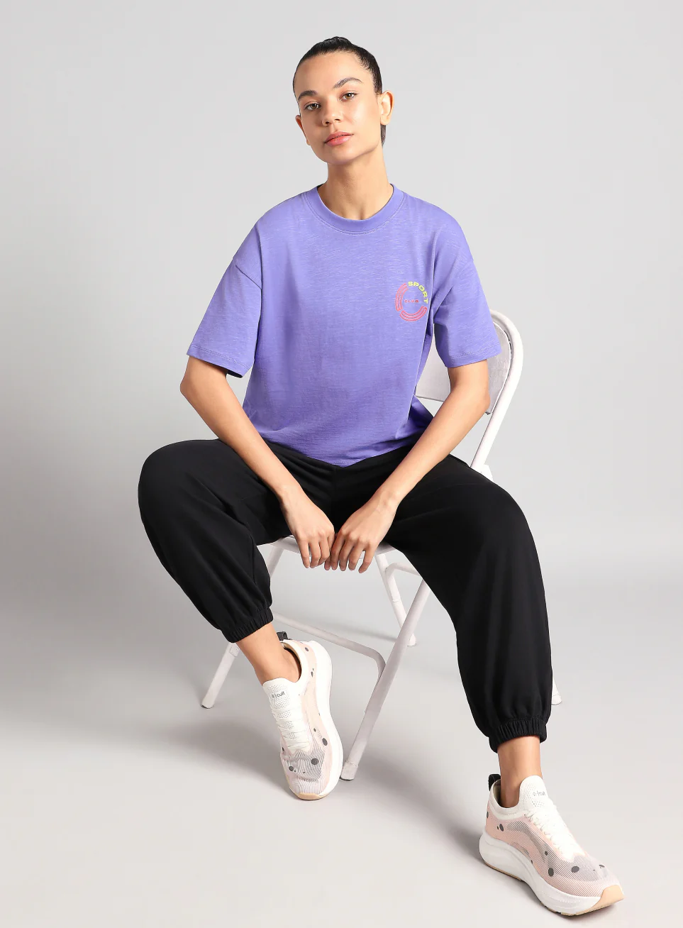 Women's Purple Sports Club T-shirt - Image 3