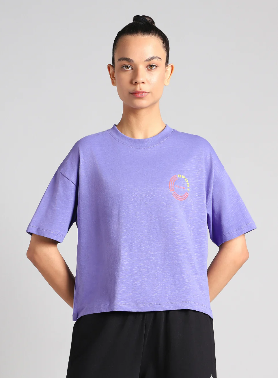 Women's Purple Sports Club T-shirt - Image 4