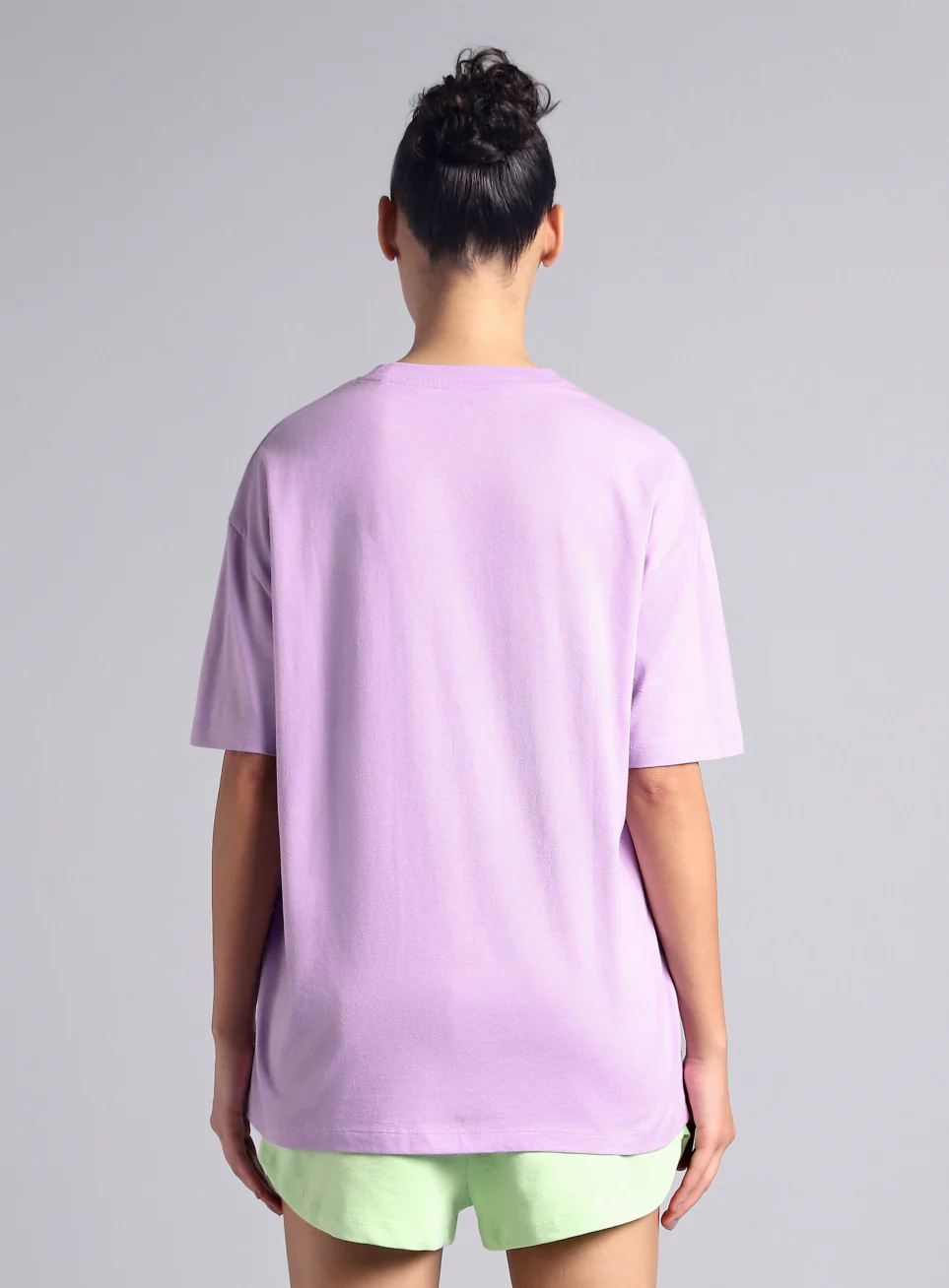 Women's Purple Sporty Graphic Oversized T-shirt - Image 6