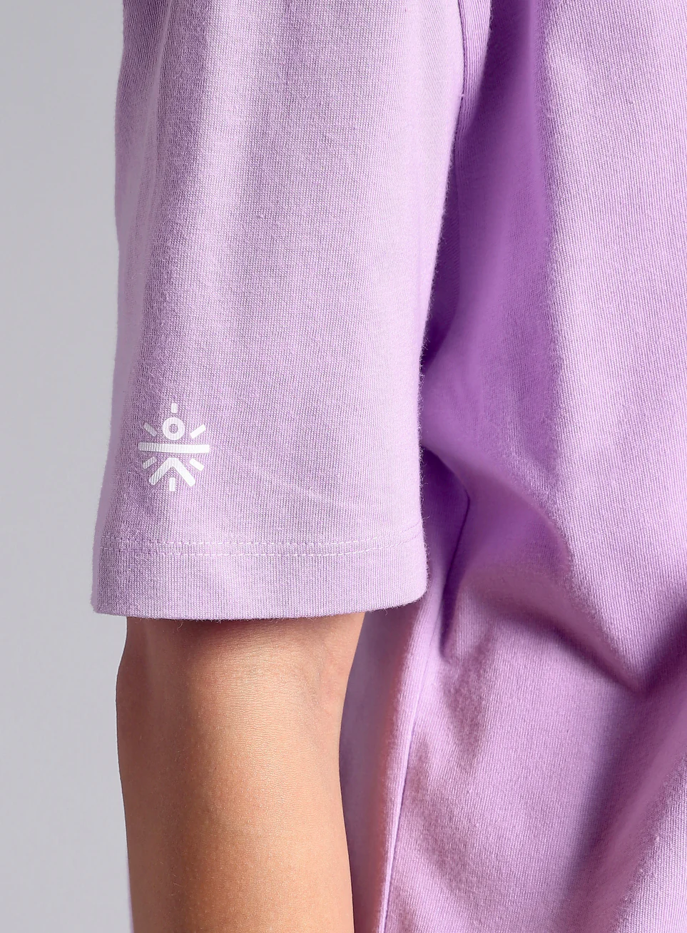 Women's Purple Sporty Graphic Oversized T-shirt - Image 8