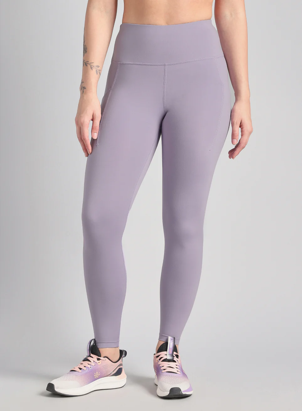Women's Purple The Run Project COMFlex Tights - Image 4