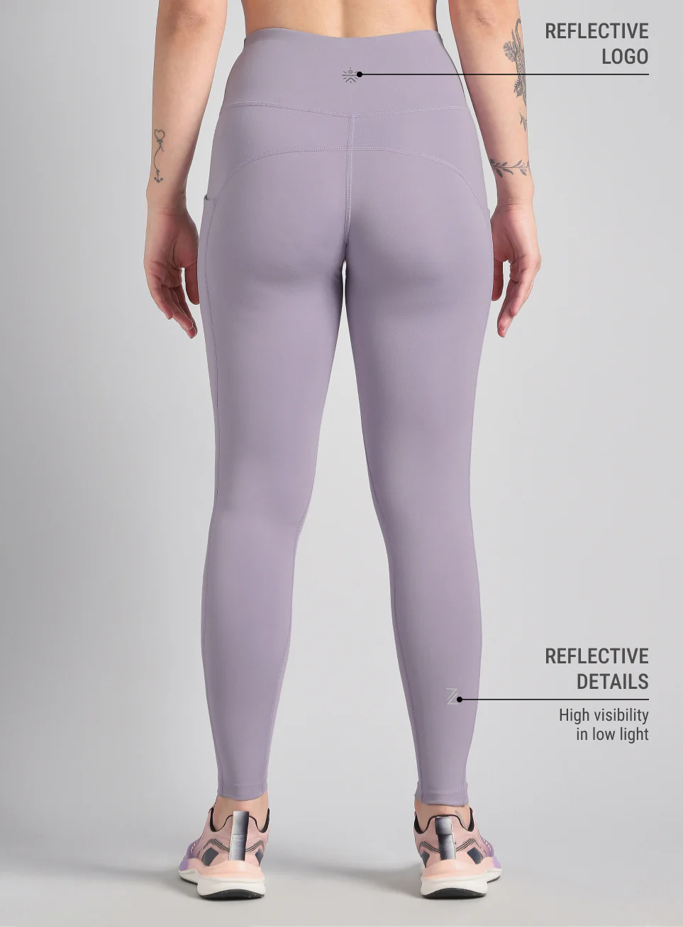 Women's Purple The Run Project COMFlex Tights - Image 6