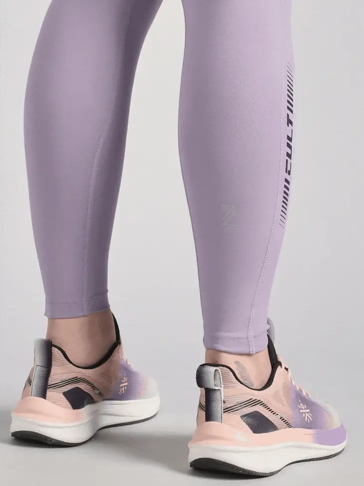 Women's Purple The Run Project COMFlex Tights - Image 9