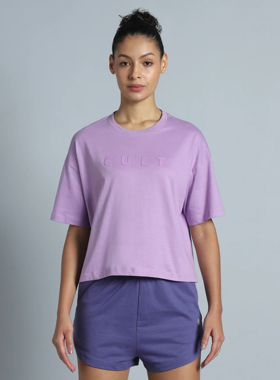 Women's Purple Tonal Branding Graphic T-shirt - Image 4