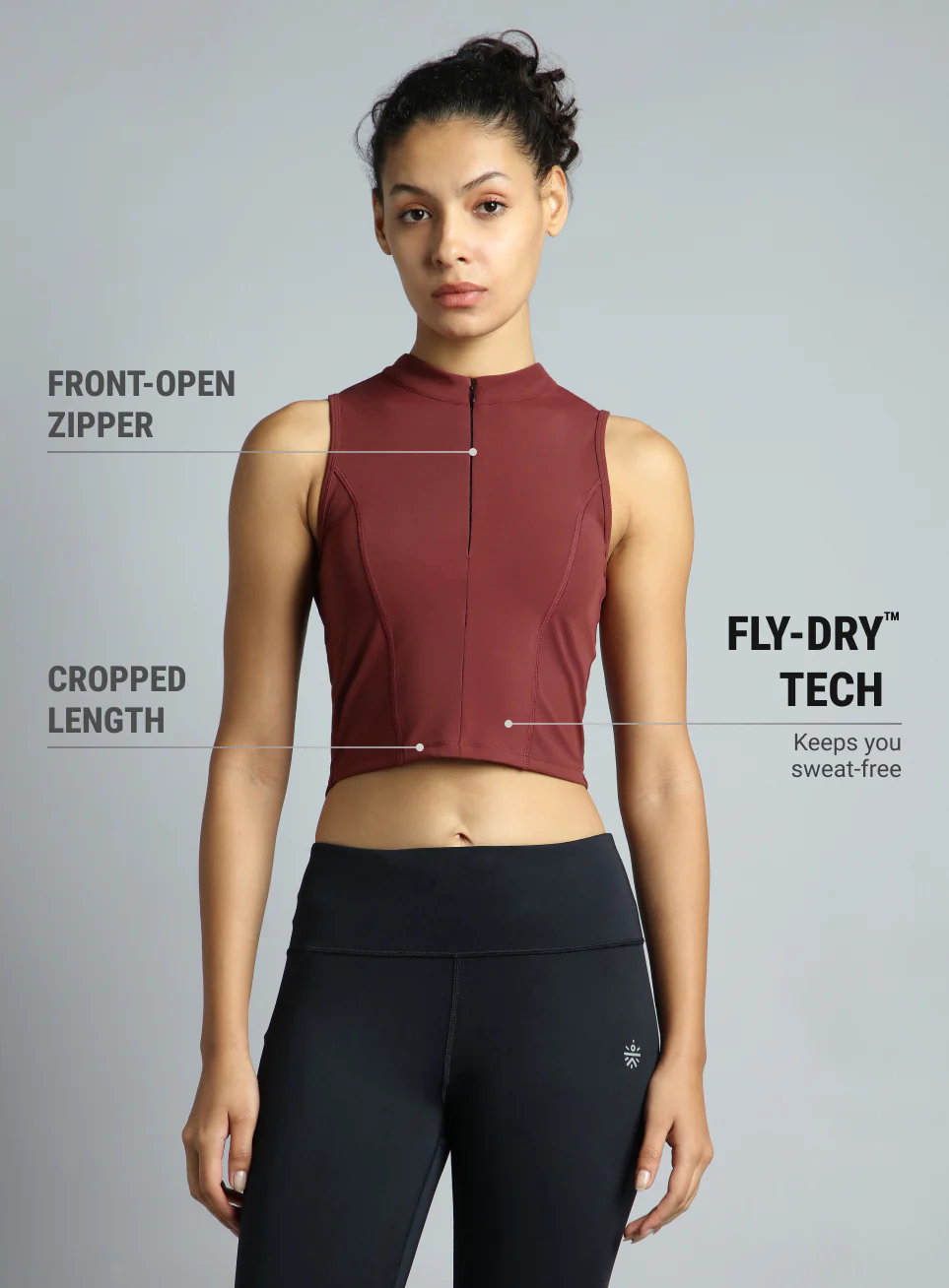 Women's Purple Train All Sculpted Slim Fit Top - Image 4
