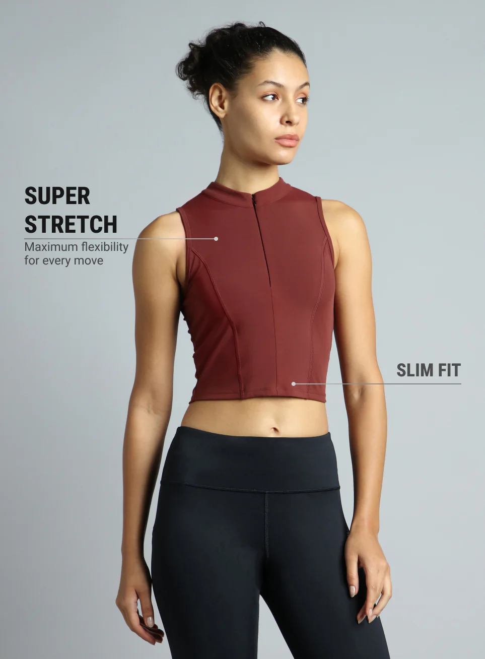 Women's Purple Train All Sculpted Slim Fit Top - Image 5