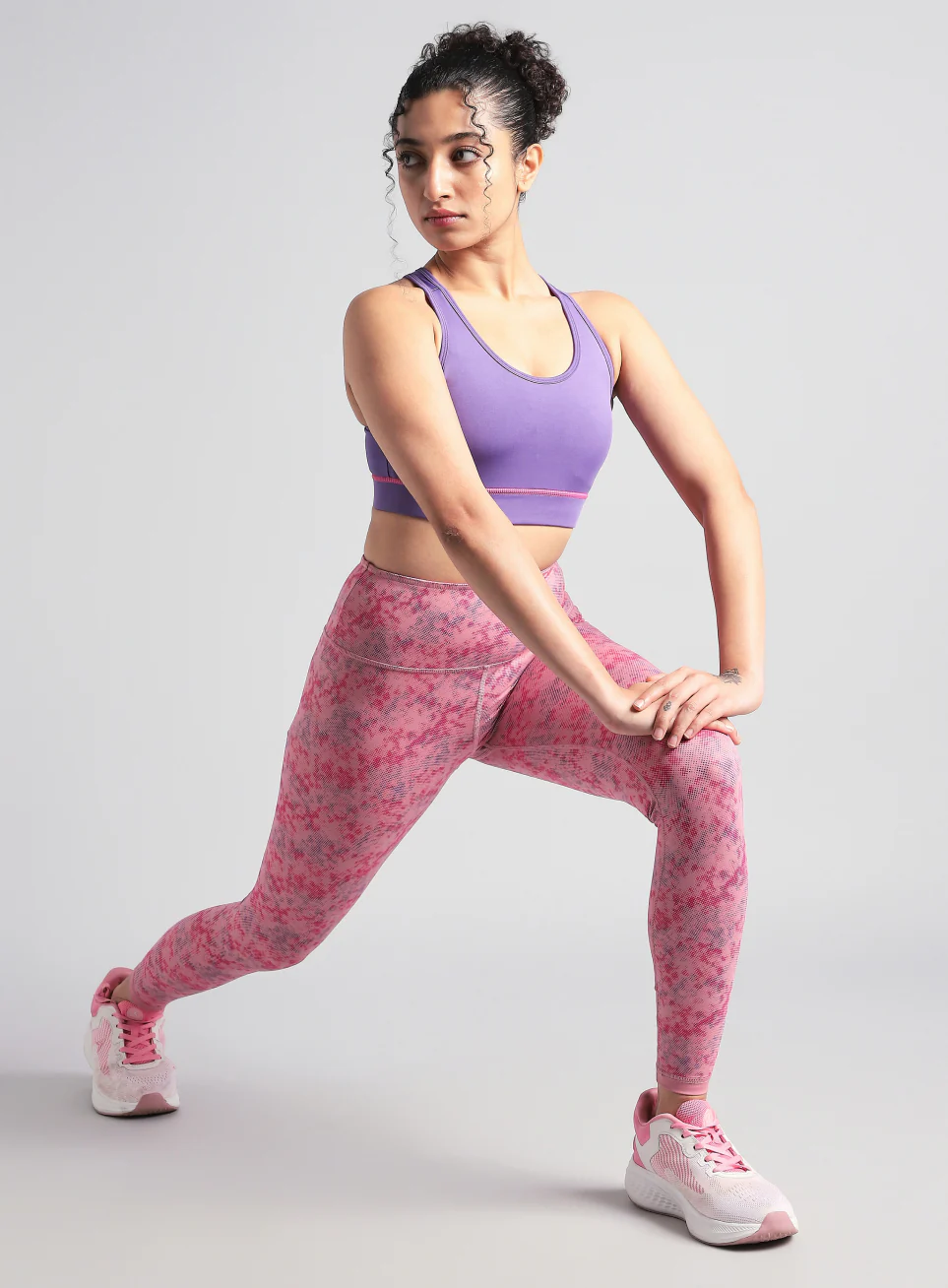 Women's Purple Train-in Medium Support Sports Bra - Image 2