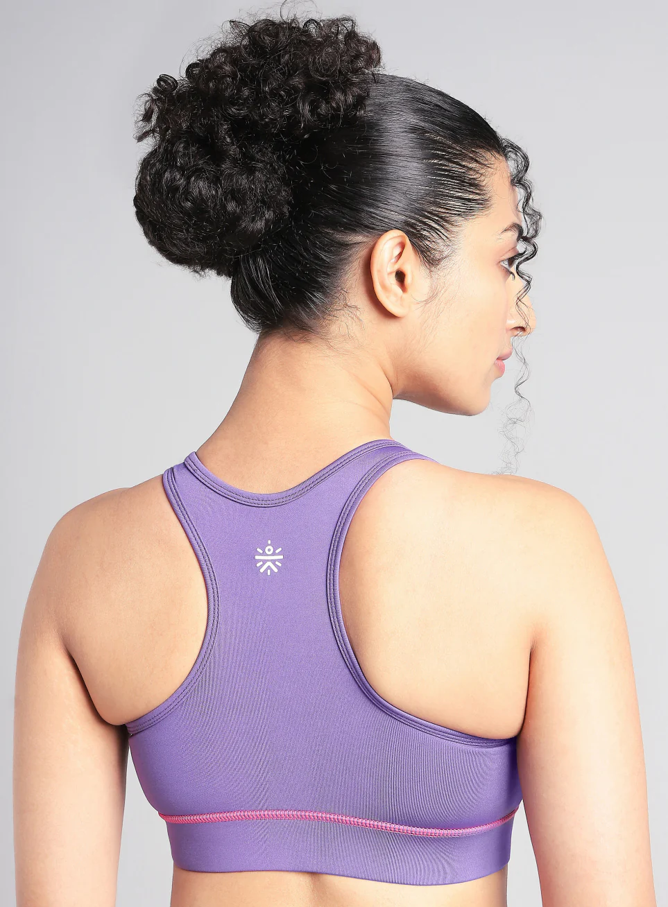 Women's Purple Train-in Medium Support Sports Bra - Image 8