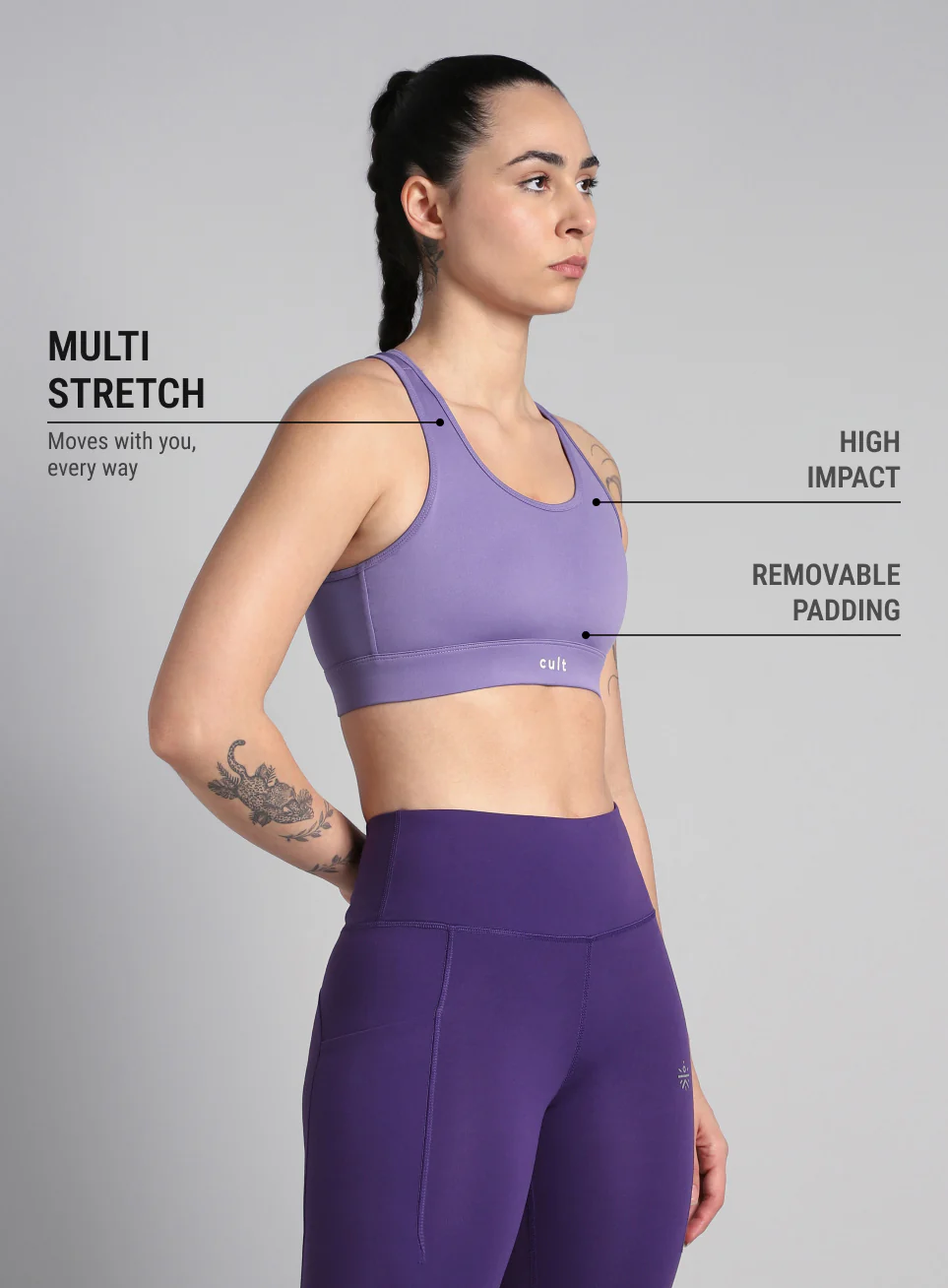 Women's Purple Training Champion Bra - Image 5