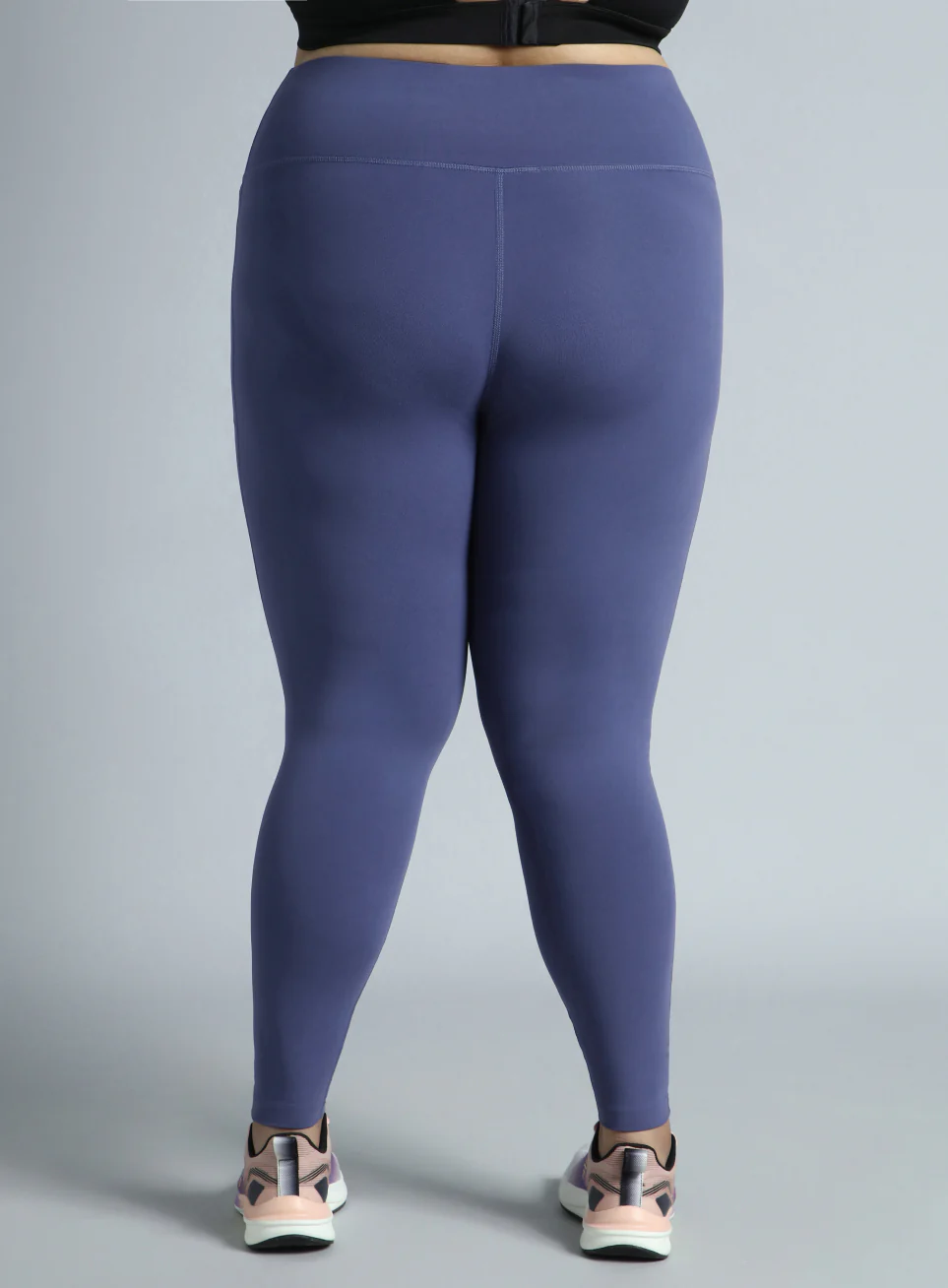 Women's Purple Training Essential Plus Size Tights - Image 6