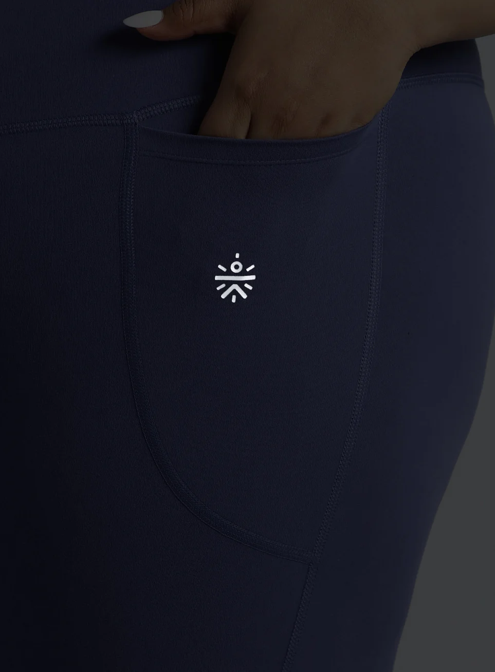 Women's Purple Training Essential Plus Size Tights - Image 8
