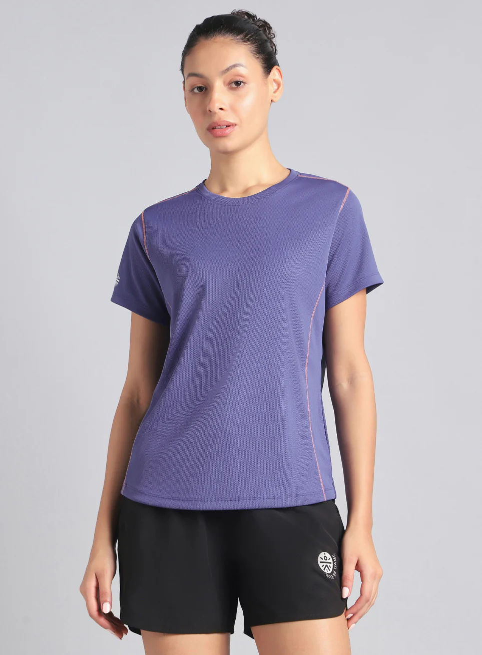 Women's Purple Training Essential Recycled Poly T-shirt - Image 4