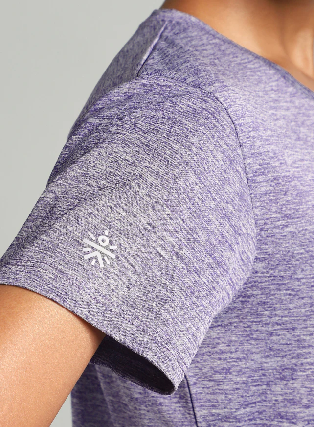Women's Purple Training Textured T-shirt - Image 8
