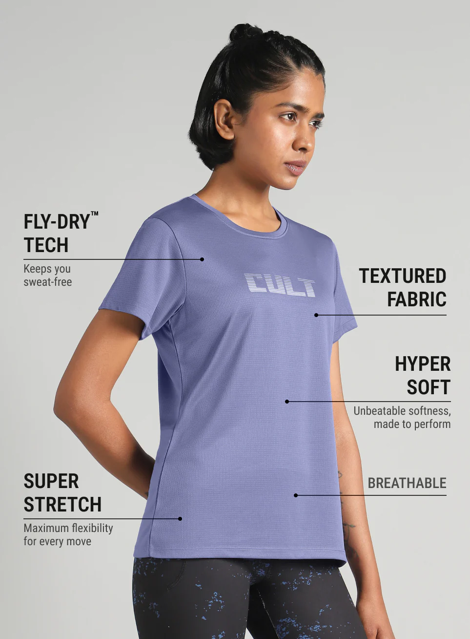 Women's Purple Ultimate Training T-shirt - Image 5