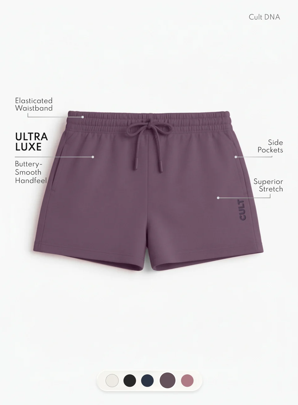 Women's Purple Ultra Luxe Classic Shorts - Image 4