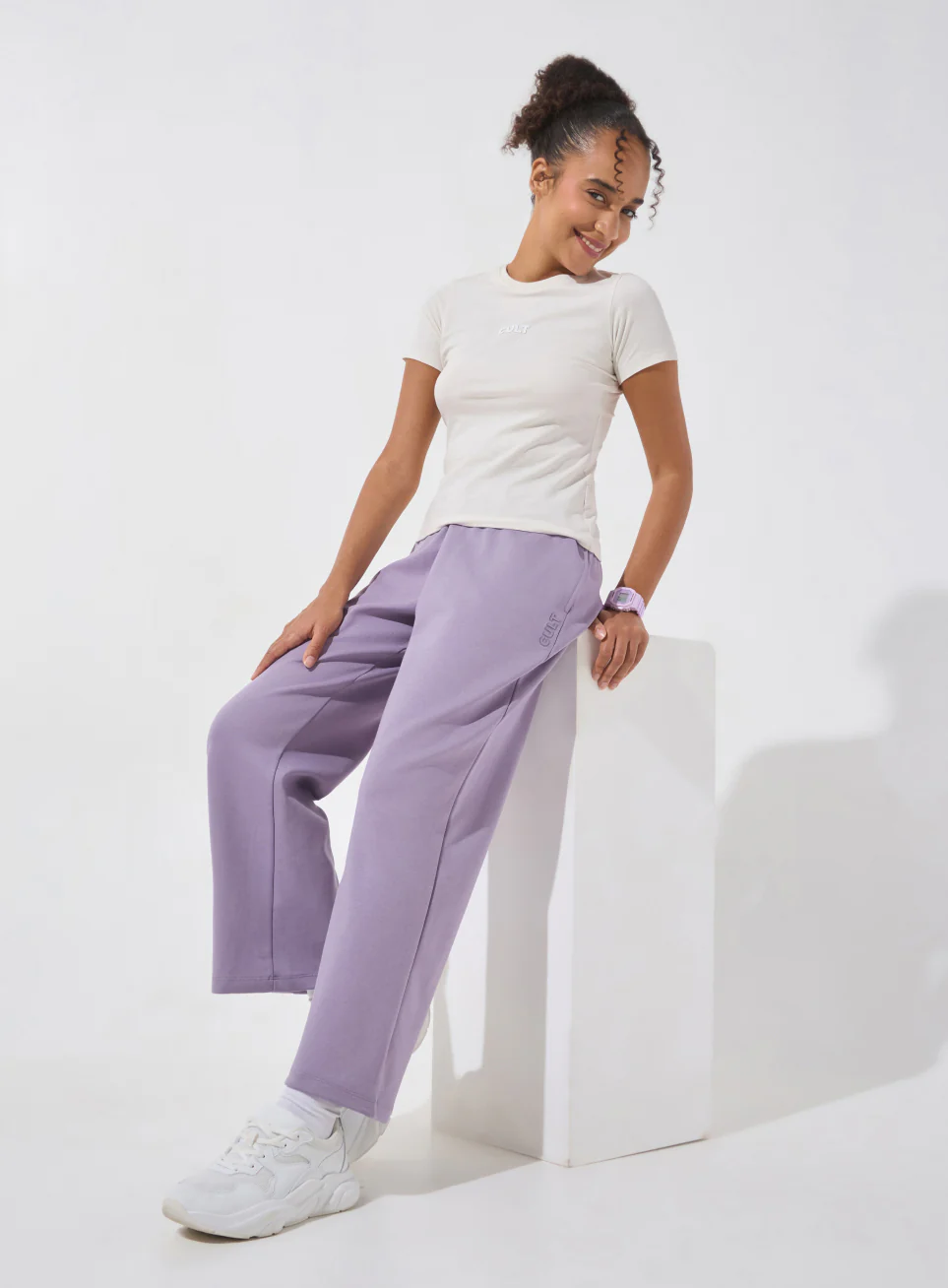 Women's Purple Ultra Luxe Classic Trackpants - Image 2