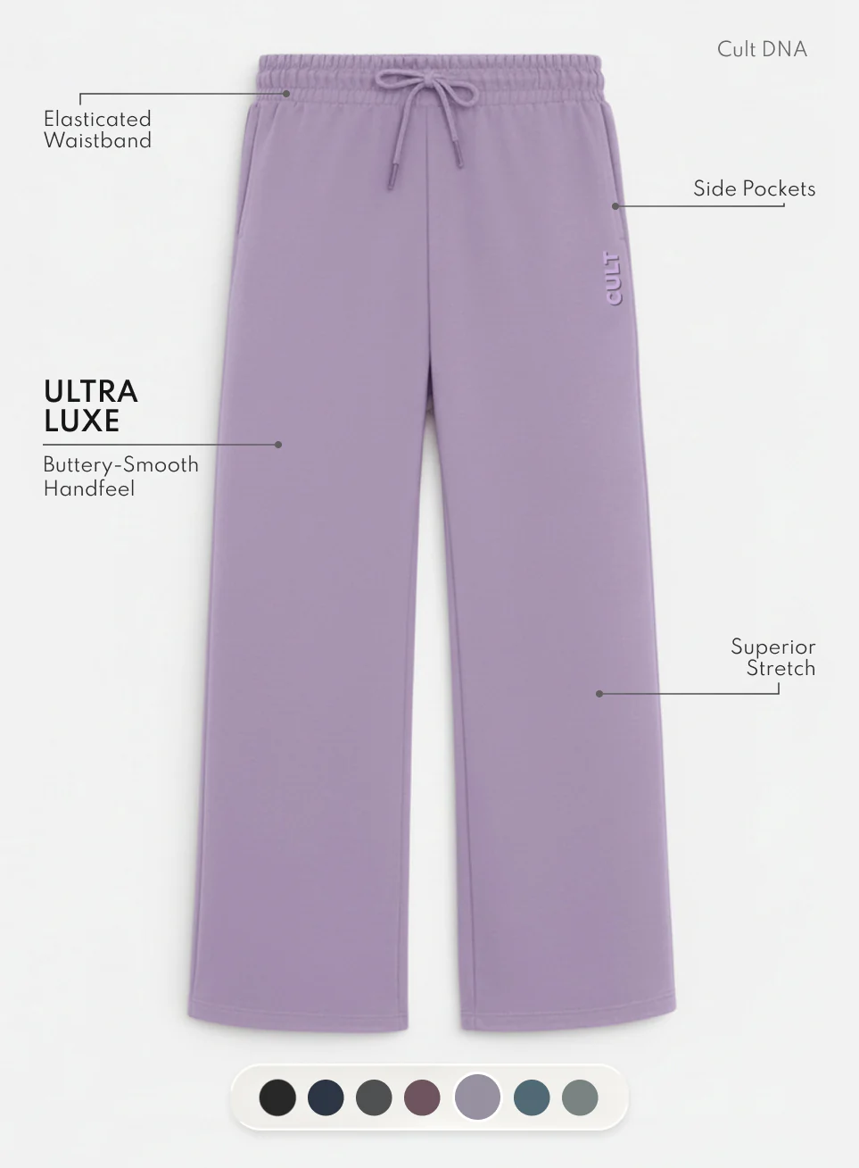 Women's Purple Ultra Luxe Classic Trackpants - Image 4