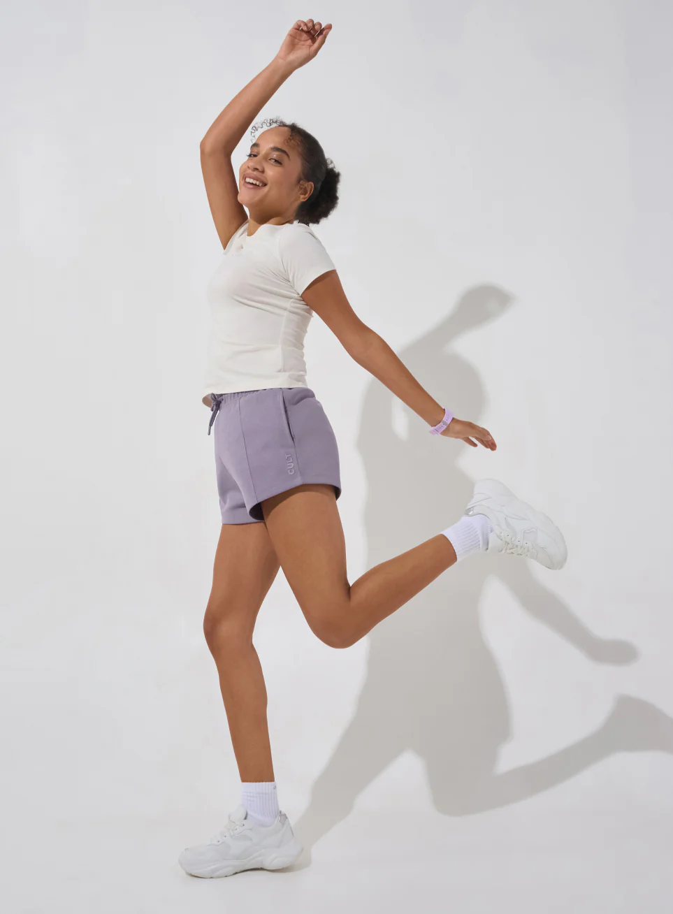 Women's Purple Ultra Luxe Tailored Shorts - Image 3
