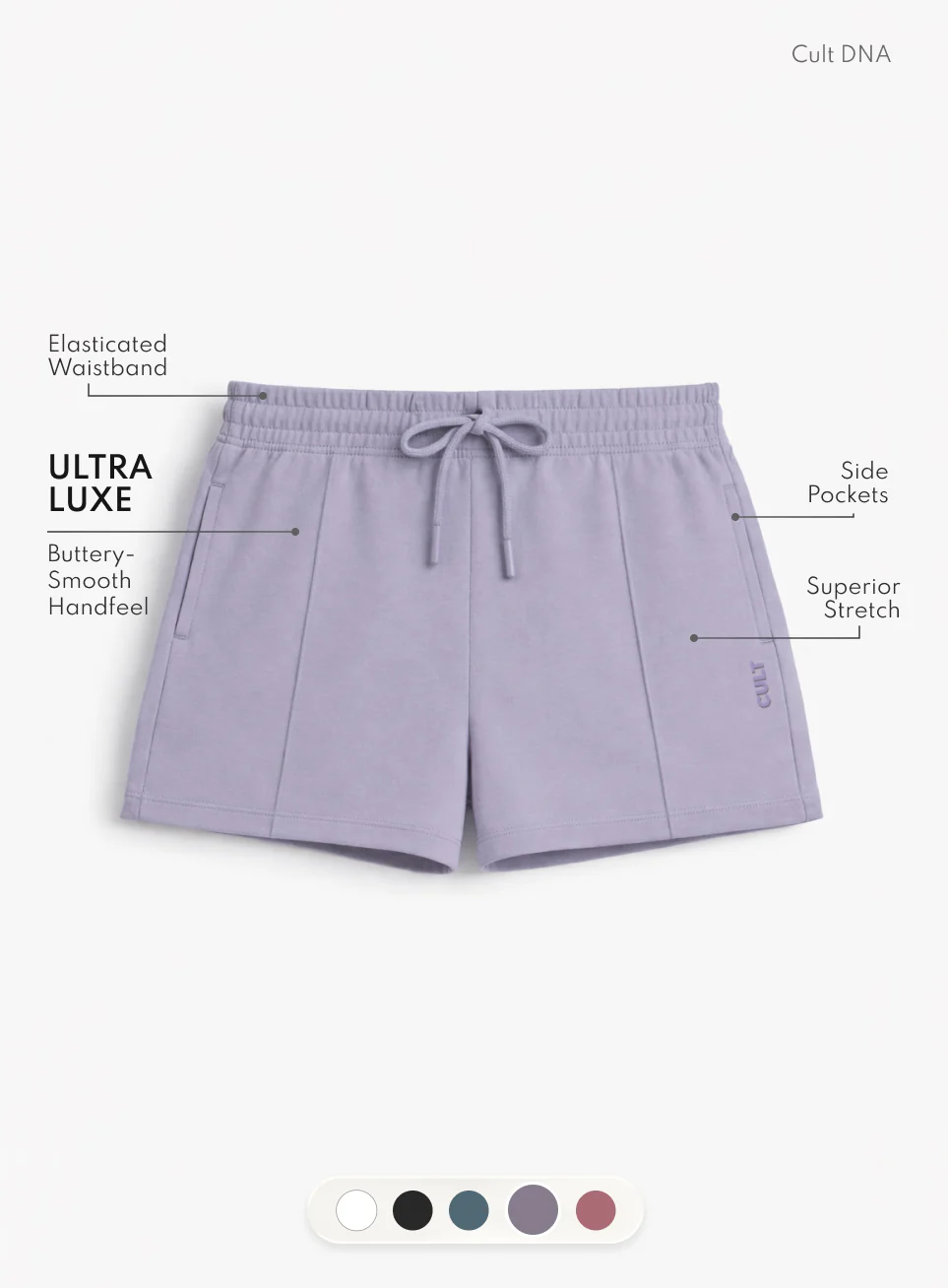Women's Purple Ultra Luxe Tailored Shorts - Image 4
