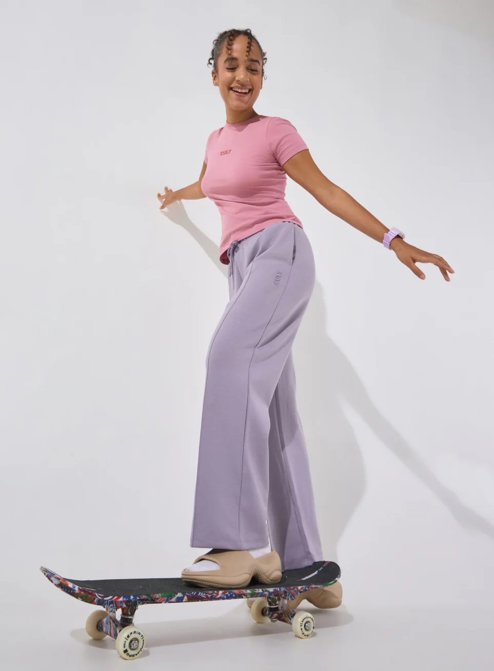 Women's Purple Ultra Luxe Tailored Trackpants - Image 2