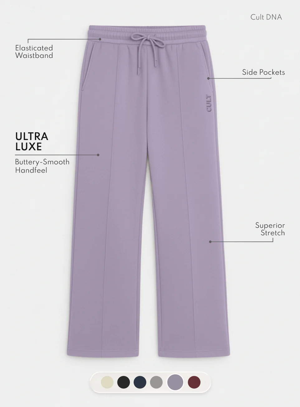 Women's Purple Ultra Luxe Tailored Trackpants - Image 4