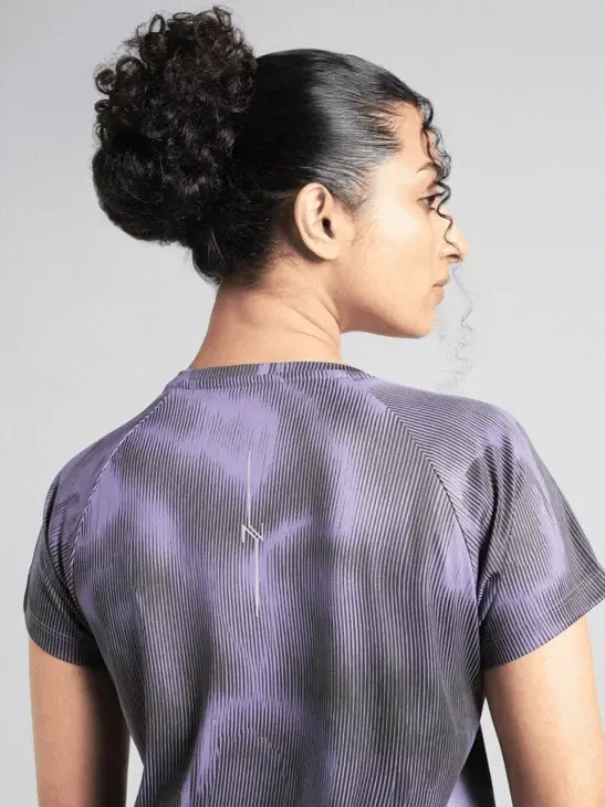 Women's Purple Urban Camo Run T-shirt - Image 8