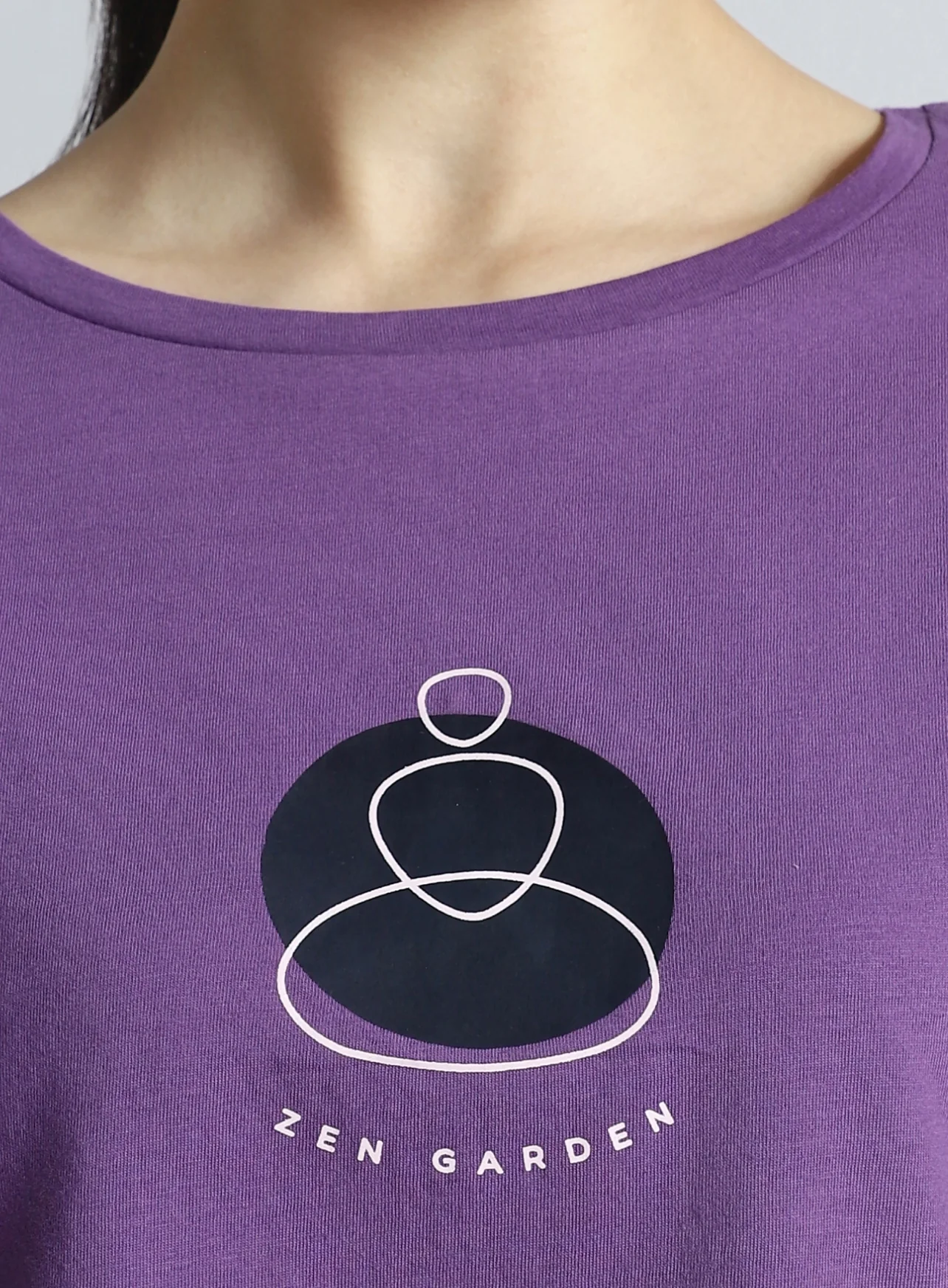 Women's Purple Yoga Harmony Graphic T-shirt - Image 7