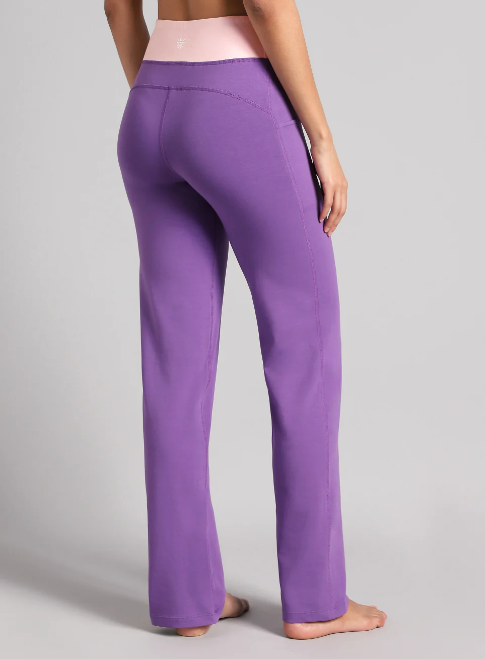 Women's Purple Yoga Straight Fit Trackpants - Image 6