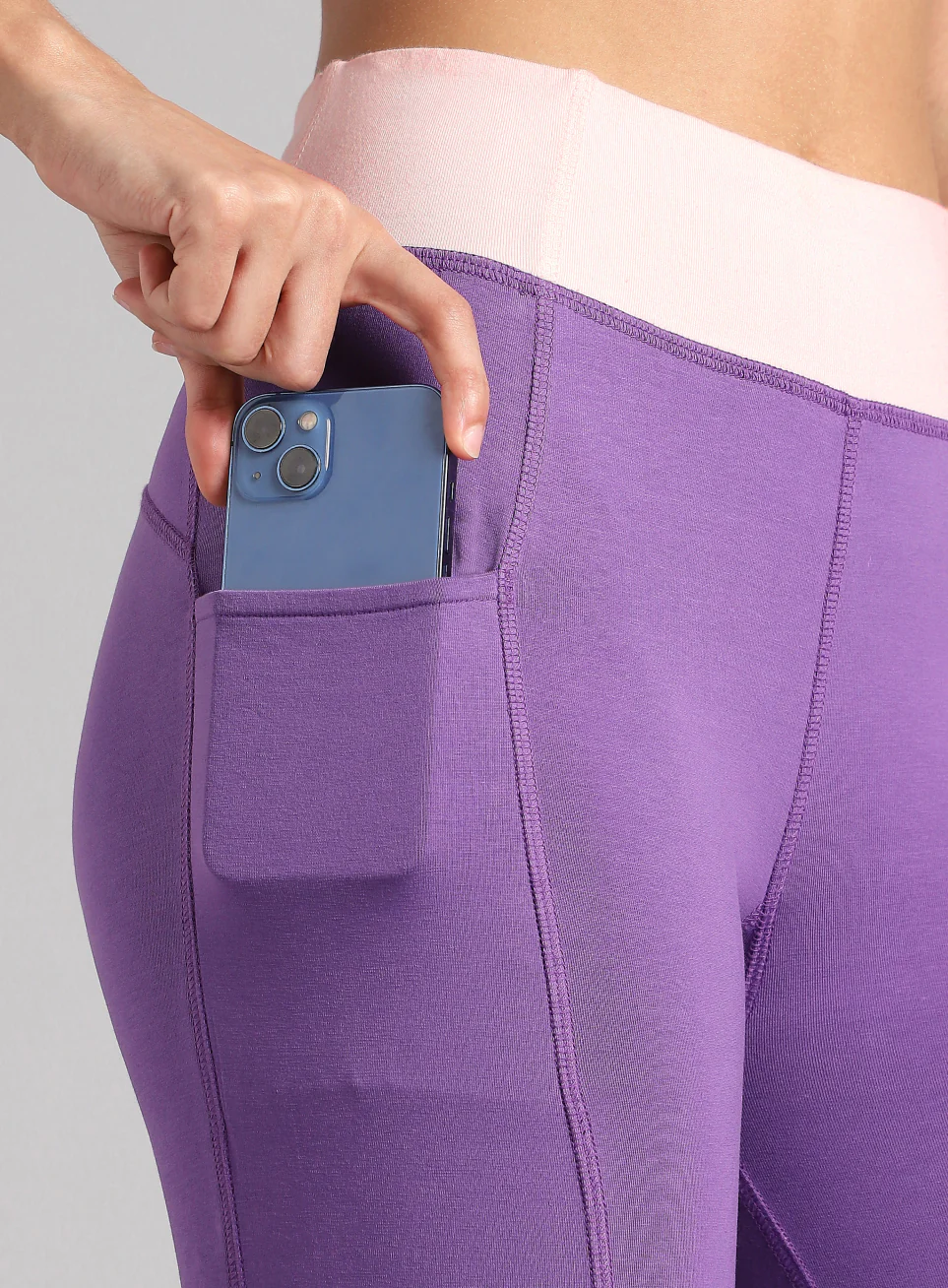 Women's Purple Yoga Straight Fit Trackpants - Image 7