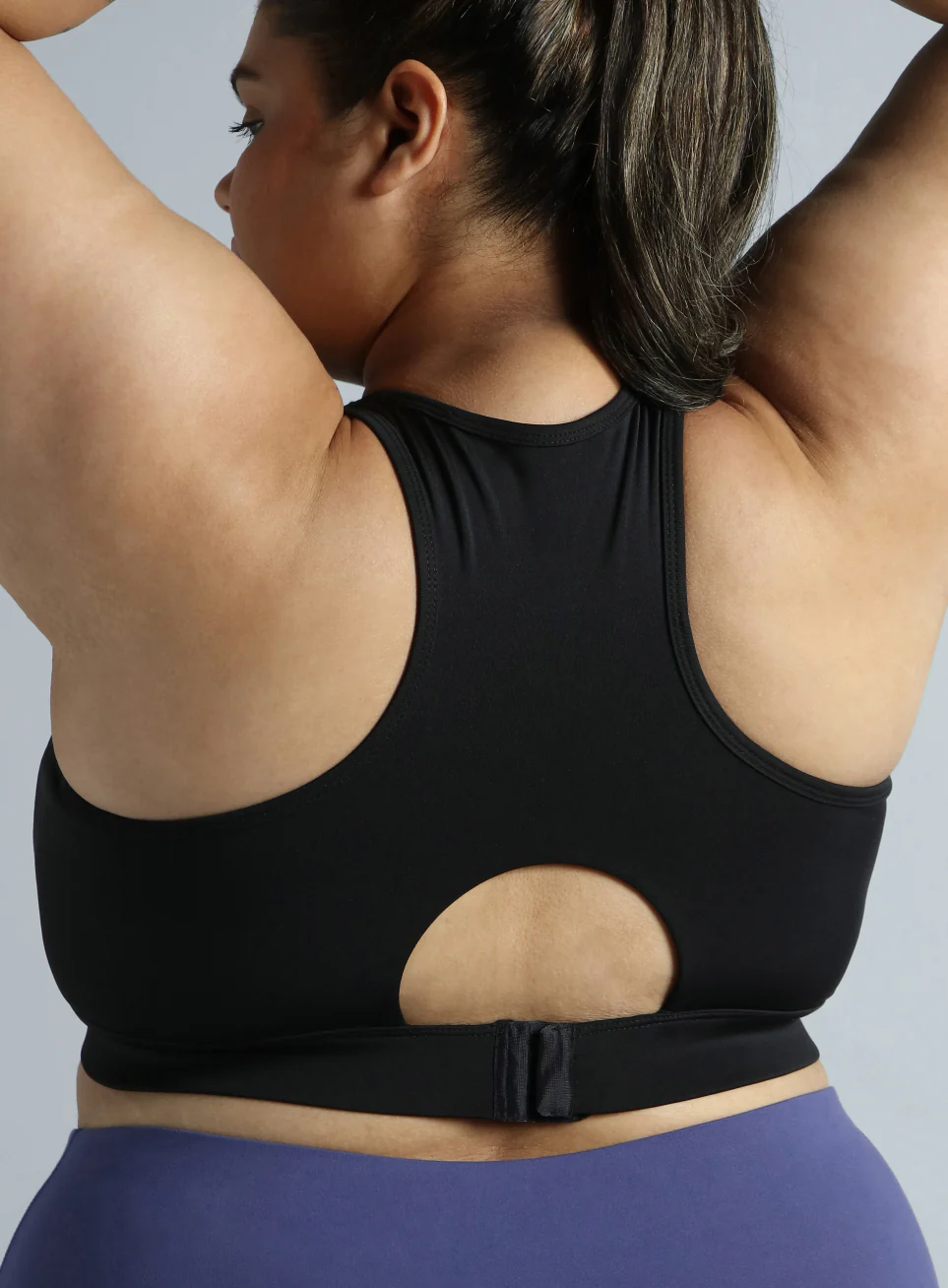 Women's Racer Back Hook Running High Support Plus Size Sports Bra - Image 7