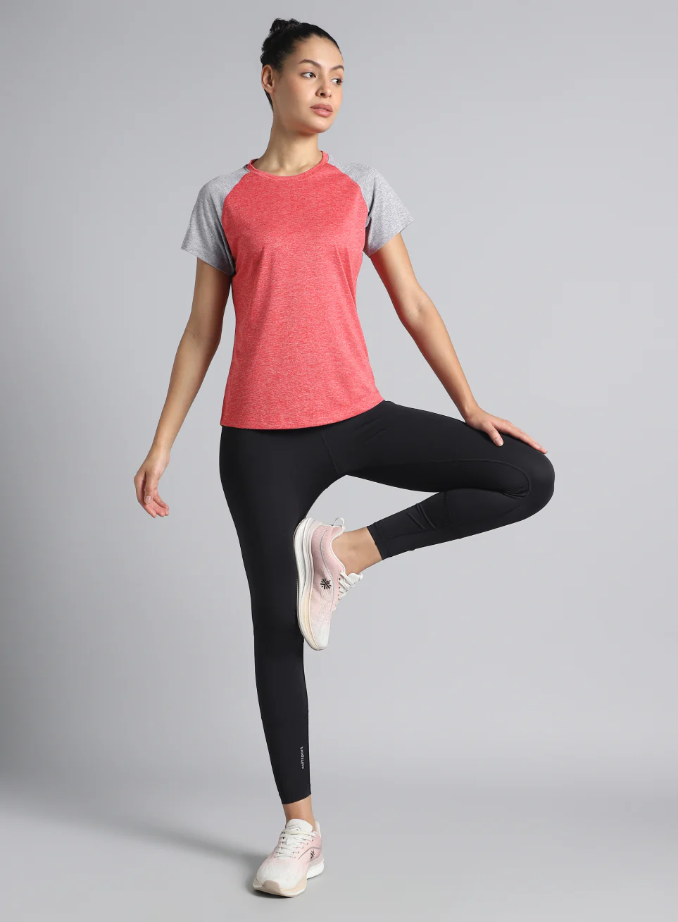 Women's Red Active COMFORtechColorblock T-shirt - Image 2