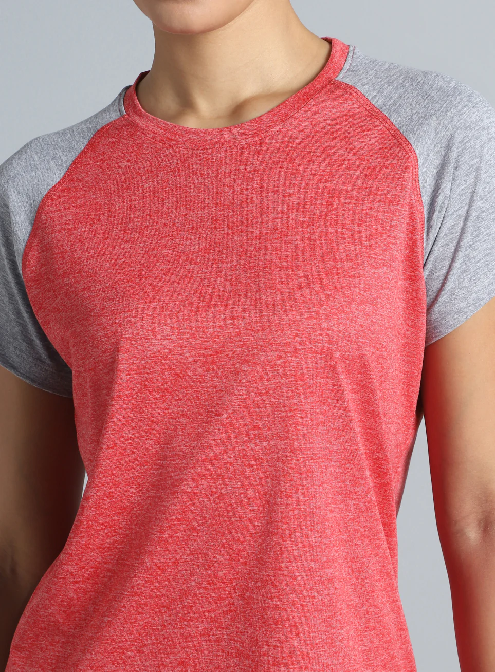Women's Red Active COMFORtechColorblock T-shirt - Image 7