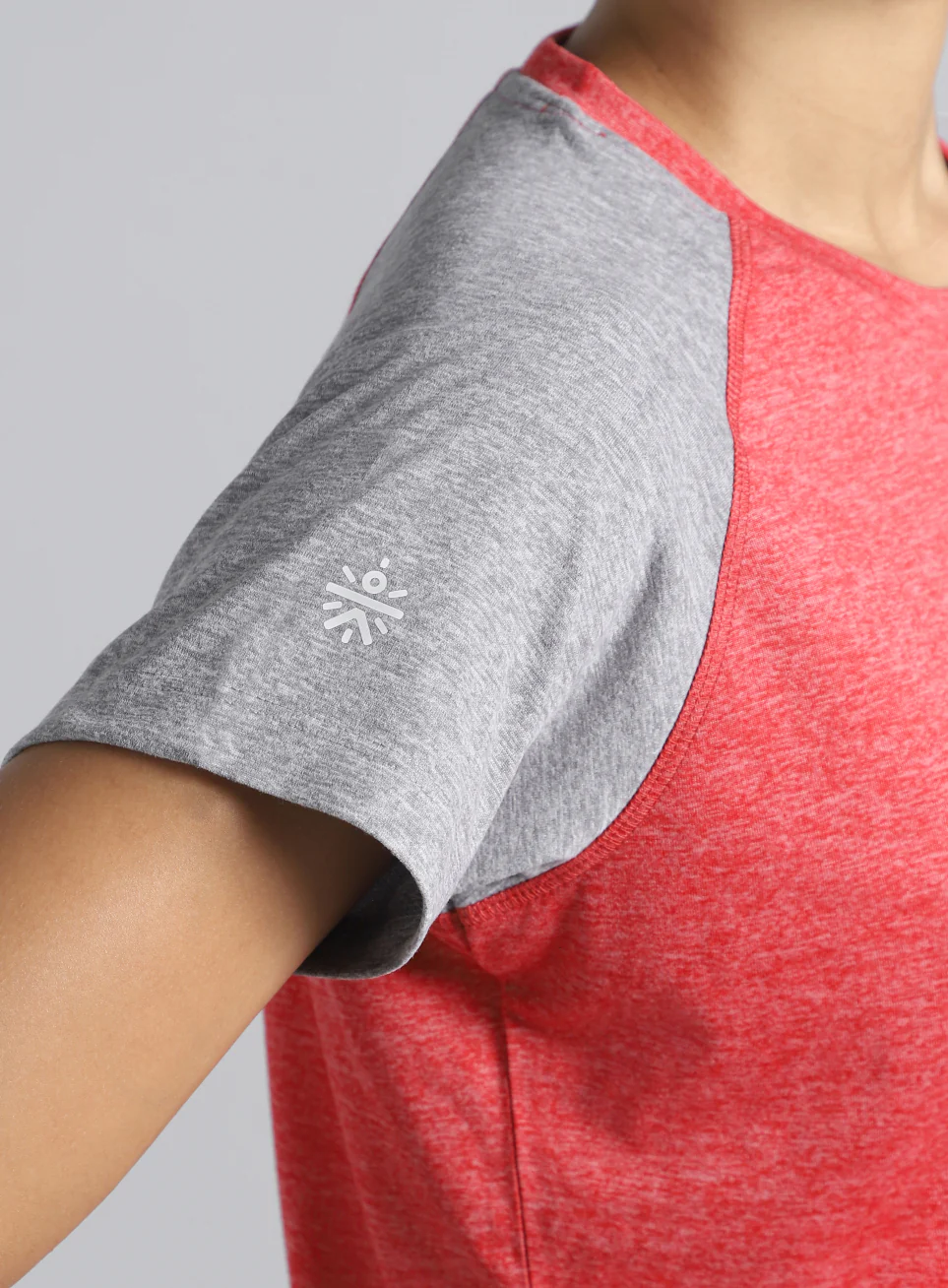 Women's Red Active COMFORtechColorblock T-shirt - Image 8