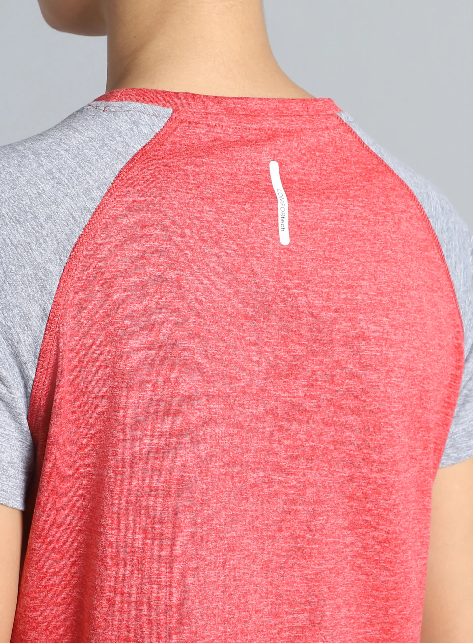 Women's Red Active COMFORtechColorblock T-shirt - Image 9
