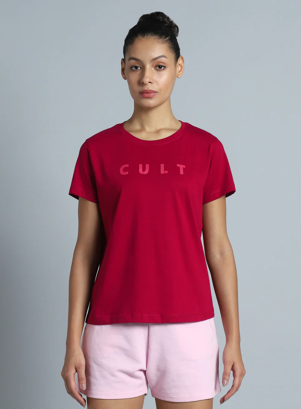 Women's Red Cult Printed T-shirt - Image 4