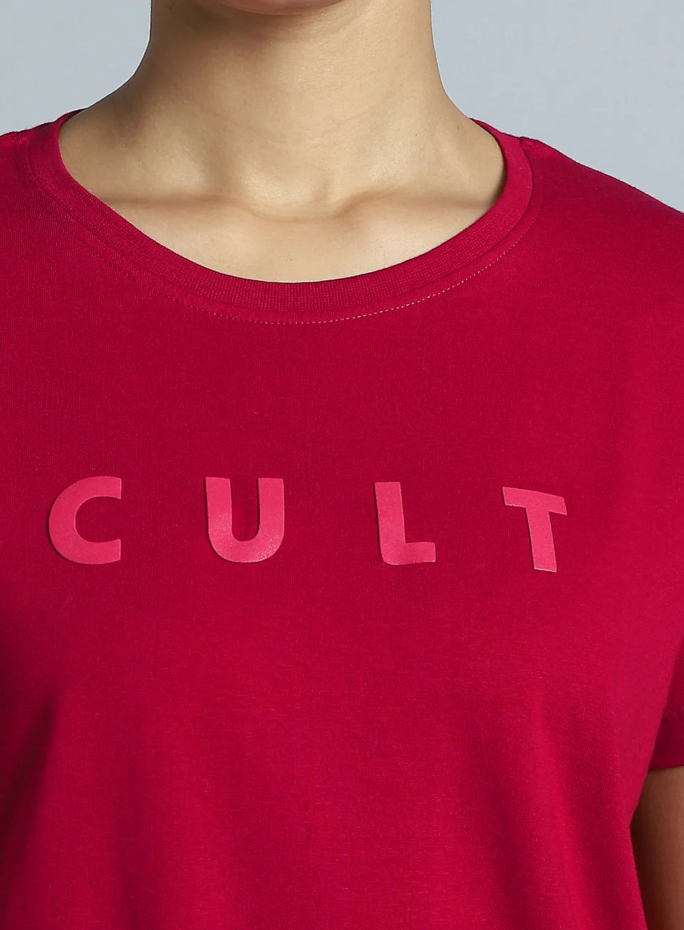 Women's Red Cult Printed T-shirt - Image 7