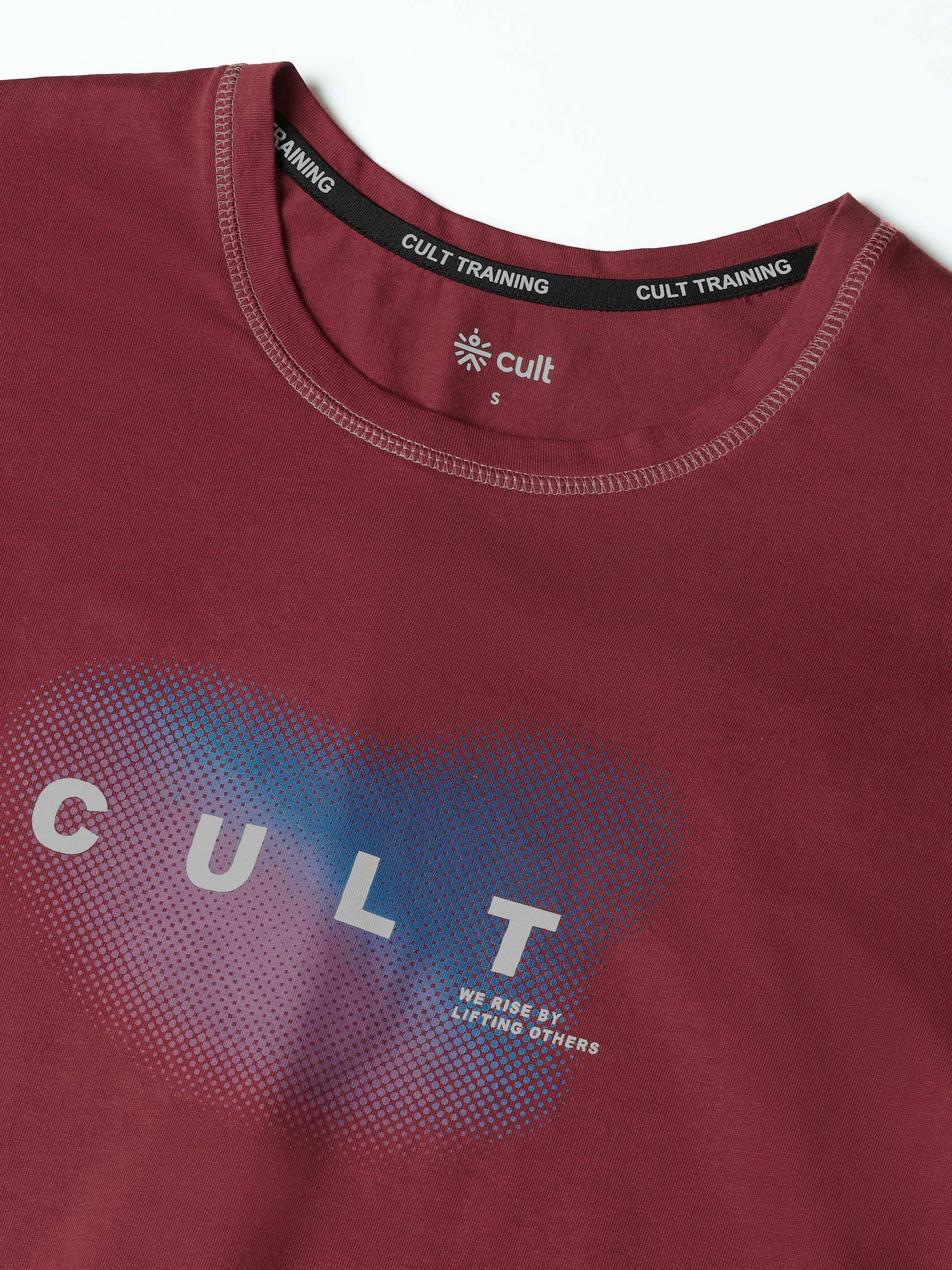 Women's Maroon Cult Spirit Graphic Boxy Crop T-shirt - Image 8