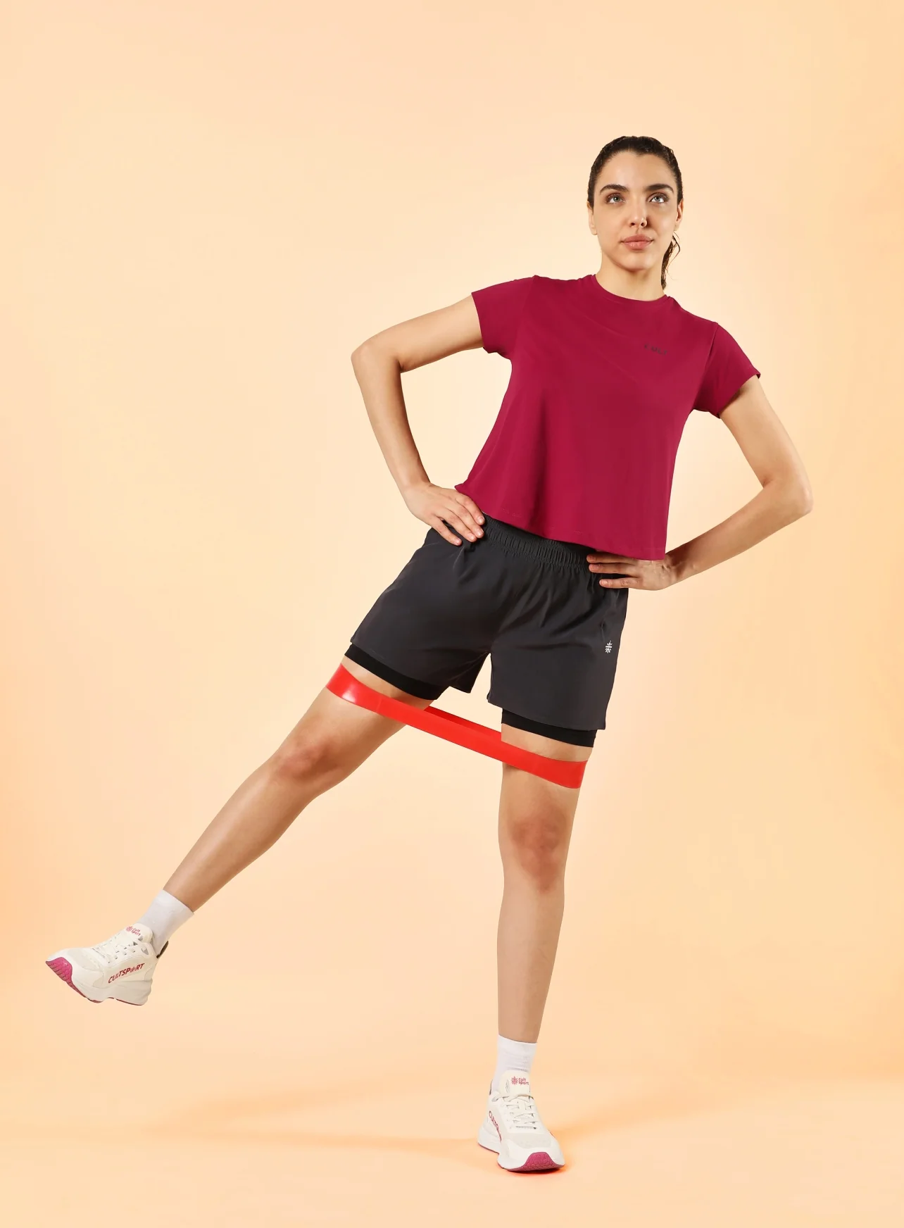 Women's Red High Energy Training Top - Image 2