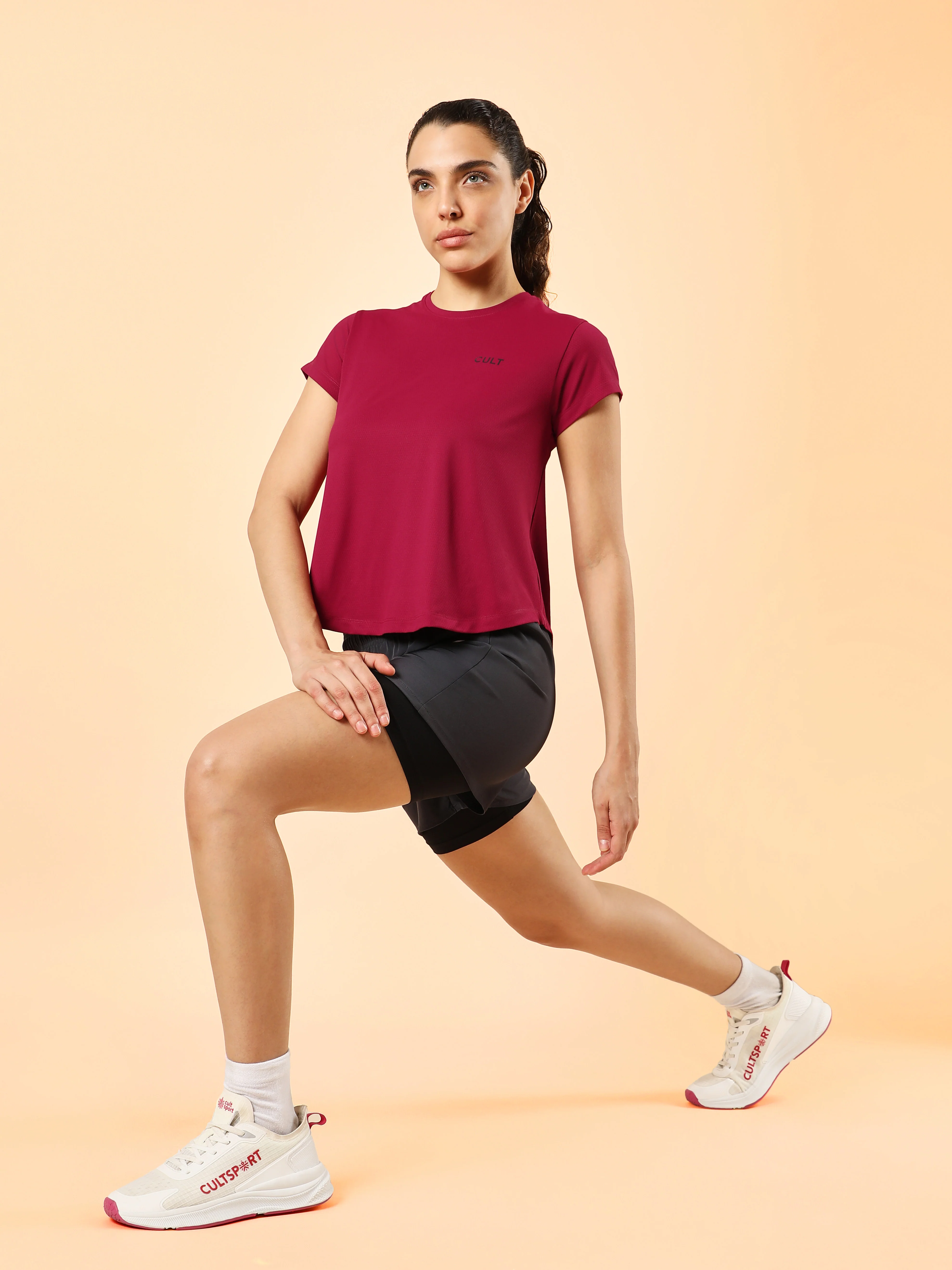 Women's Red High Energy Training Top - Image 3