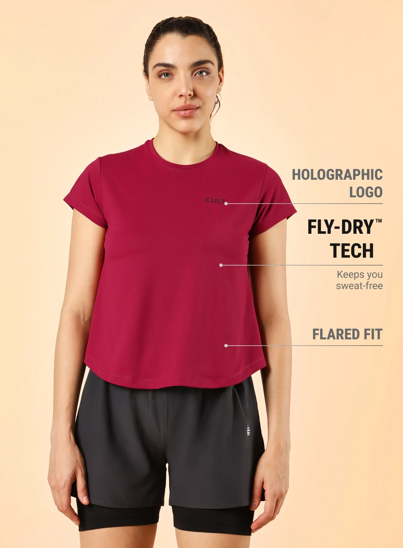 Women's Red High Energy Training Top - Image 4