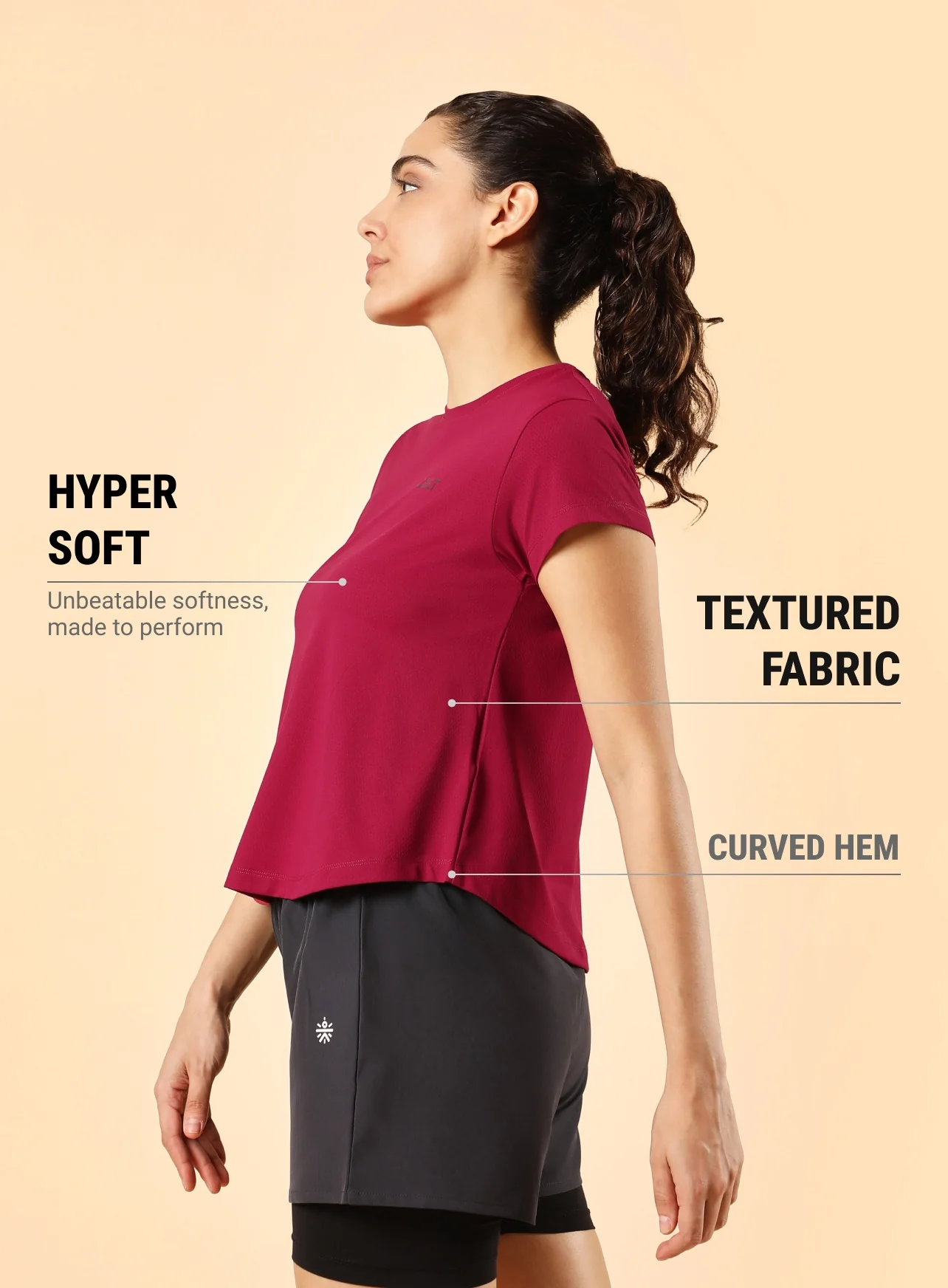 Women's Red High Energy Training Top - Image 5