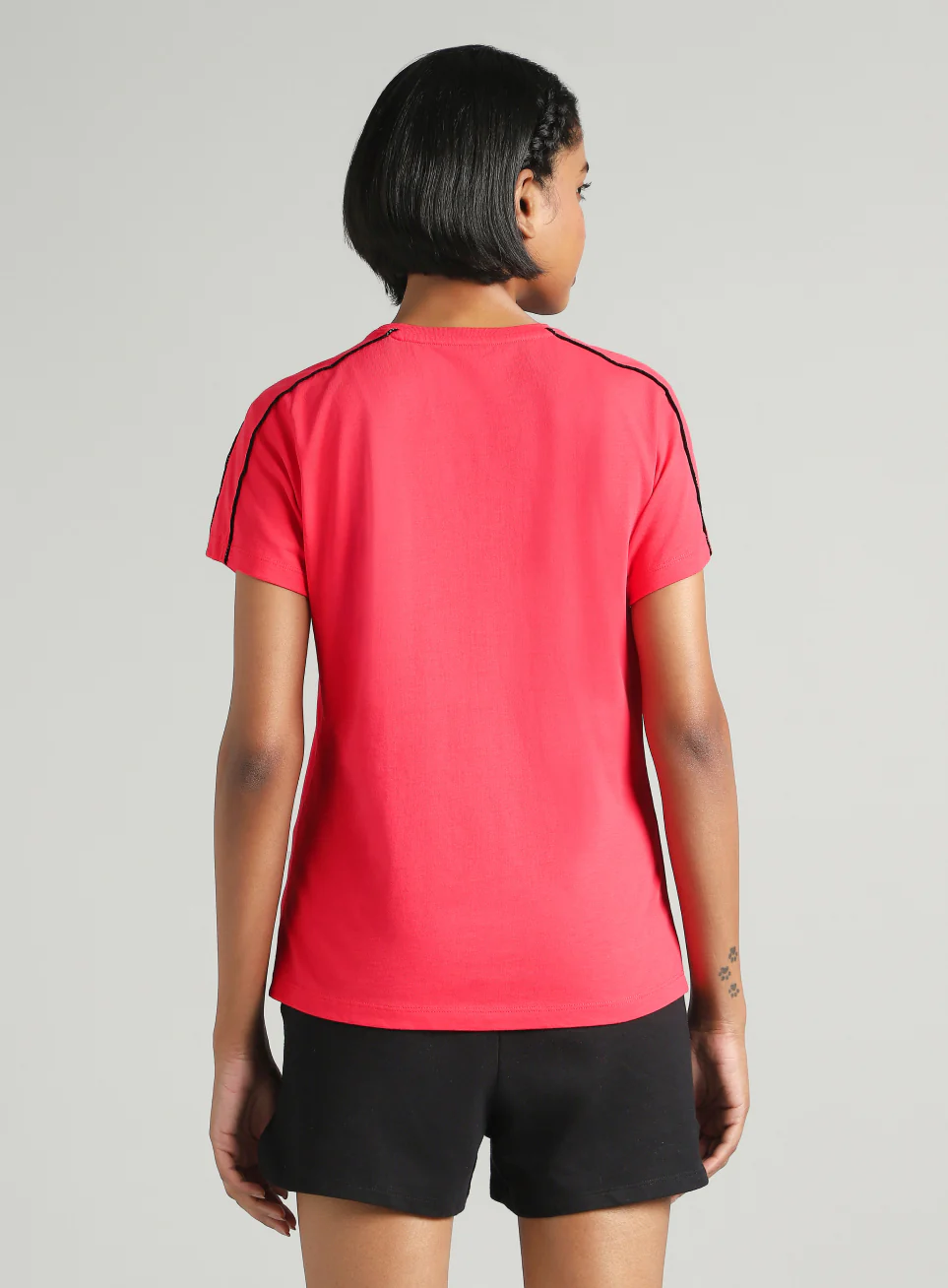 Women's Red Panel Play T-shirt - Image 6